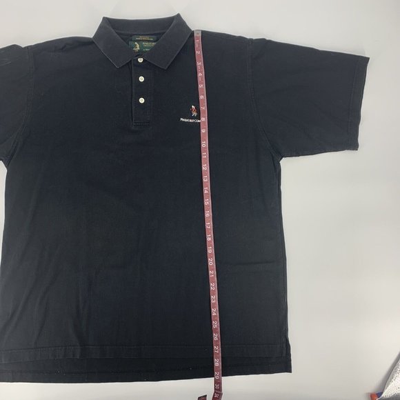 Men's Pinehurst‎ Collection by Izod Club Short Sleeve Polo Shirt Black Large - Picture 6 of 9